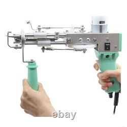 Green 2 In 1 Electric Carpet Tufting Gun Starter Kit Hand Gun Carpet Weaving