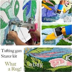 Gun Starter Kit Rug Making Kit, 2 in 1 Cut Pile & Loop Pile SHIP FROM US