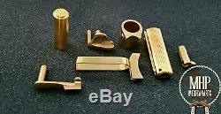 Gun parts custom 24k, 18k, 14k, Gold Plated 9 Piece kit service, chapeado de partes