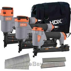 HDX 3-Piece Nail Gun Finish and Trim Kit with Canvas Bag