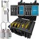 Hard Pistol Cases For 5 Pistols With 2 Tsa Locks & Gun Cleaning Kits, 20 Maga