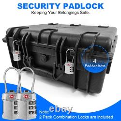 Hard Pistol Cases for 5 Pistols with 2 TSA Locks & Gun Cleaning Kits, 20 Maga