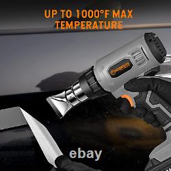 Heat Gun Cordless, 20V Max Lithium-Ion Battery Hot Air Gun Kit with 4.0A Battery