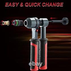 Heavy-Duty Nutsert Gun Kit with 10 Mandrels & 100 Rivnuts Easy Operation