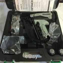 -Hitachi NT65GB P9 KIT 2-1/216GA Gas Angle Nail Gun 2019 110-240v+car ch. 12v