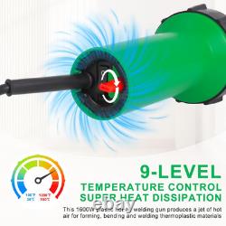 Hot Air Plastic Welder 1600W 100V Heat Gun Plastic Welding Kit for Vinyl PVC T