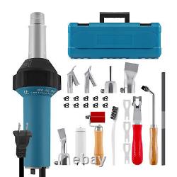 Hot Air Plastic Welder Tool Kit 1600W Welding Heating Gun Torch with 5 Nozzles