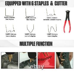 Hot Stapler Car Bumper Fender Welder Gun Plastic Welding Repair Kit +600 Staples