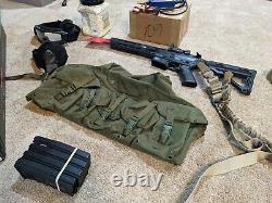 ICS CXP HOG complete airsoft kit(gear, extra mags, chargers, ammo)