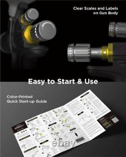 InoKraft D1 LVLP Air Spray Gun Kit, 1.3mm Nozzle for Car & DIY Painting