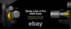 InoKraft D1 LVLP Air Spray Gun Kit, Paint Gun 1.3/1.5/1.7mm Nozzles Paint Sprayer