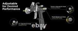 InoKraft D1 LVLP Air Spray Gun Kit, Paint Gun 1.3/1.5/1.7mm Nozzles Paint Sprayer