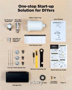 InoKraft D1 LVLP Air Spray Gun Premium Kit, Easy to Use, Paint Gun for Cars