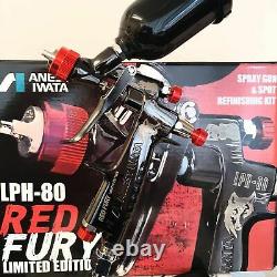 Iwata LPH-80 Limited Edition RED FURY 1.2mm Spot Smart Refinishing Kit Spray Gun