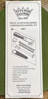 Kings Gun Works 801.45 Colt Officers Model Compensated Barrel Kit NOS