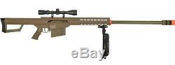 Lancer Tactical Spring Kit With Scope & Bipod Tan Airsoft Rifle New