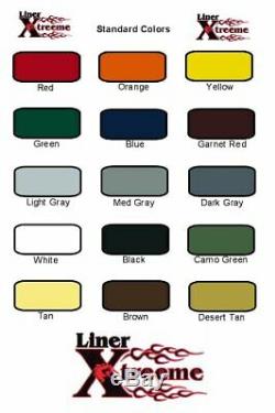 Linerxtrreeme 1.5 color KIT Spray Bedliner you choose Color 6 Liter withGUN