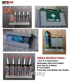 MEGA DEAL Van Storage Bundle First Aid Kit, Glove Box & 1 gun 4 tube holder