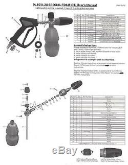 MTM Hydro Professional Premium 28 Special Stainless Spray Gun & Foam Cannon Kit