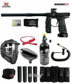 Maddog Empire Mini GS Elite Remote HPA Paintball Gun Kit Dust Black 2-pc