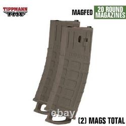 Maddog Tippmann TMC MAGFED Silver HPA Paintball Gun Marker Starter Kit Tan