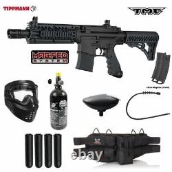 Maddog Tippmann TMC MAGFED Silver HPA Paintball Gun Marker Starter Package Black