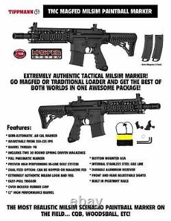 Maddog Tippmann TMC MAGFED Titanium CO2 Paintball Gun Marker Starter Kit Black