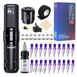 Mast Tattoo Fold2 Pro Tattoo Gun Kit Complete Tattoo Machine Kit 2000mAh Batt
