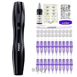 Mast Tattoo Kit P20 Wireless Tattoo Pen Machine Gun Kit, Pro Tattoo Cartridges