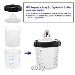 Master Paint System MPS Disposable Paint Spray Gun Cup Liners and Lid System, 40