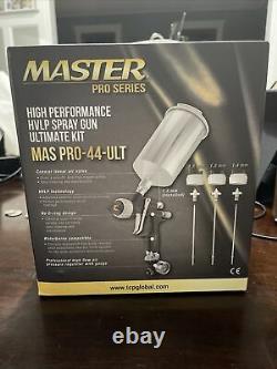 Master Pro 44 Series High Performance Spray Gun Ultimate Kit with 4 Fluid Tips