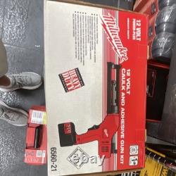Milwaukee 12 Volt Caulk and Adhesive Gun Kit for Sealant Application MPN 6560-21