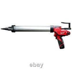 Milwaukee 2442-21 M12 12V 20Oz. Aluminum Caulk And Adhesive Gun Kit