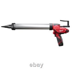 Milwaukee 2442-21 M12 20oz. Aluminum Barrel Sausage Style Caulk/Adhesive Gun Kit