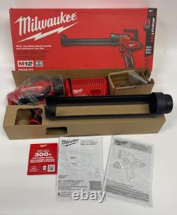 Milwaukee 2444-21 M12 Quart Caulk and Adhesive Gun Kit New withBattery & Charger