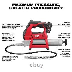 Milwaukee 2446-21XC M12 Cordless 14-Inch Grease Gun Kit (Charger + 3.0 Ah) NEW