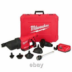 Milwaukee 2572B-21 12-Volt Airsnake Drain Cleaning Air Gun Kit with Attachments