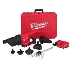 Milwaukee 2572B-21 M12 12V Airsnake Drain Cleaning Air Gun Kit w\XC 4.0 Battery