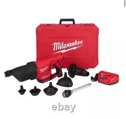 Milwaukee 2572B-21 M12 AIRSNAKE Drain Cleaning Air Gun Kit 12V, 2.0Ah Battery