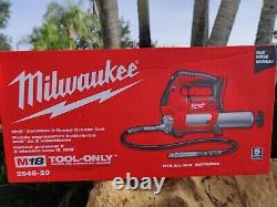 Milwaukee 2646-20 M18 18V Cordless Grease Gun Kit 48-11-1850R 48-59-1812 WithBag