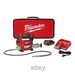 Milwaukee 2646-21CT M18 18V 2-Speed 48-Inch Hose Grease Gun Kit NEW US FREESHIP