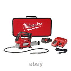 Milwaukee 2646-21CT M18 Cordless 2-Speed Grease Gun Kit with 1 Battery with Case