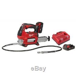 Milwaukee 2646-22CT M18 2 Speed Grease Gun Kit With 2 Batteries and Charger