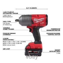 Milwaukee 2767-22GR M18 FUEL 18V High Tourque Impact Wrench / Grease Gun Kit