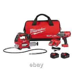 Milwaukee 2767-22GR M18 FUEL 18V High Tourque Impact Wrench/Grease Gun Kit NEW