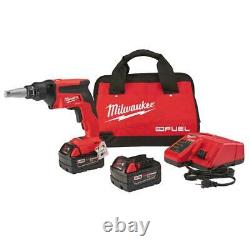 Milwaukee 2866-22 M18 FUEL Drywall Screw Gun Kit with 2X 5.0ah Battery NEW