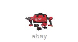 Milwaukee 2988-22R M18 Fuel 3/8 & 1/2 Hi-Torque Impact Wrench Kit withGrease Gun