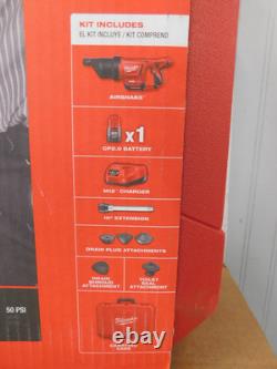 Milwaukee Drain Snake Cleaner Air Gun M12 Air Kit model 2572B-21 NEW