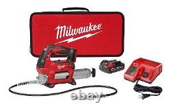 Milwaukee Electric Tool 2646-21CT M18 Cordless 2-Speed Grease Gun Kit