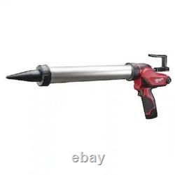 Milwaukee M12 20 Oz Aluminum Sausage Caulk Gun Kit CP1.5 Battery